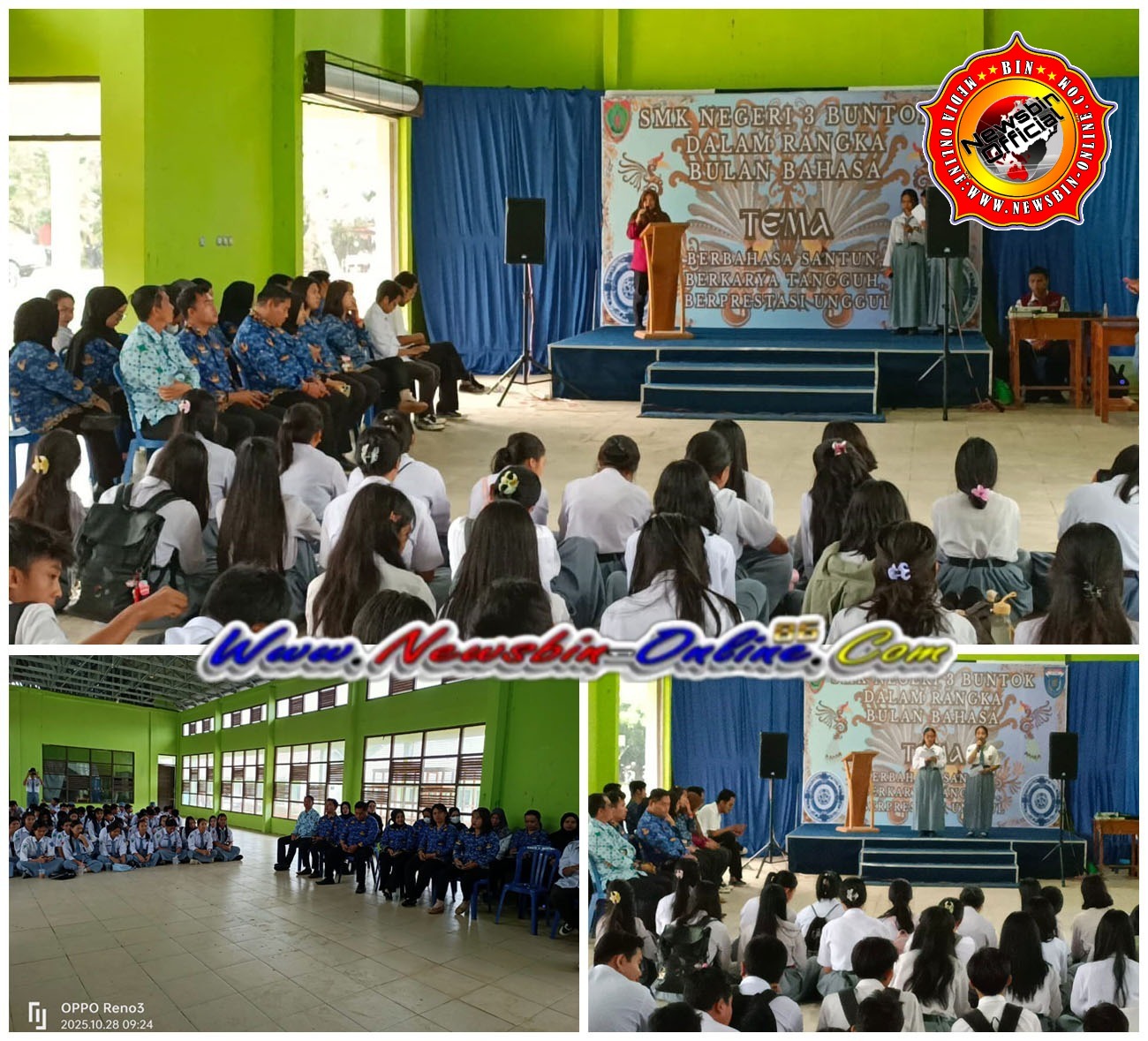 Reni Hartati Membuka Peringatan Bulan Bahasa Tahun 2025 SMKN 3 Buntok