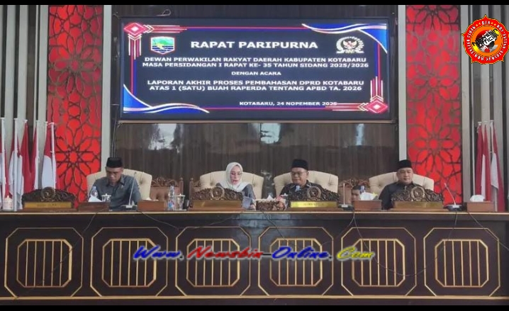 DPRD Kotabaru Gelar Rapat Paripurna Agenda Penandatanganan Bersama RAPBD Dihadiri Wakil Bupati