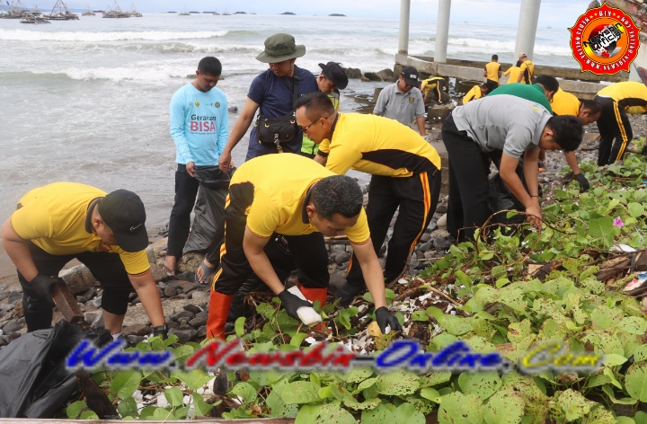 Polres Sukabumi Gelar Kurve Massa Serentak, Dukung Kebersihan Objek Wisata