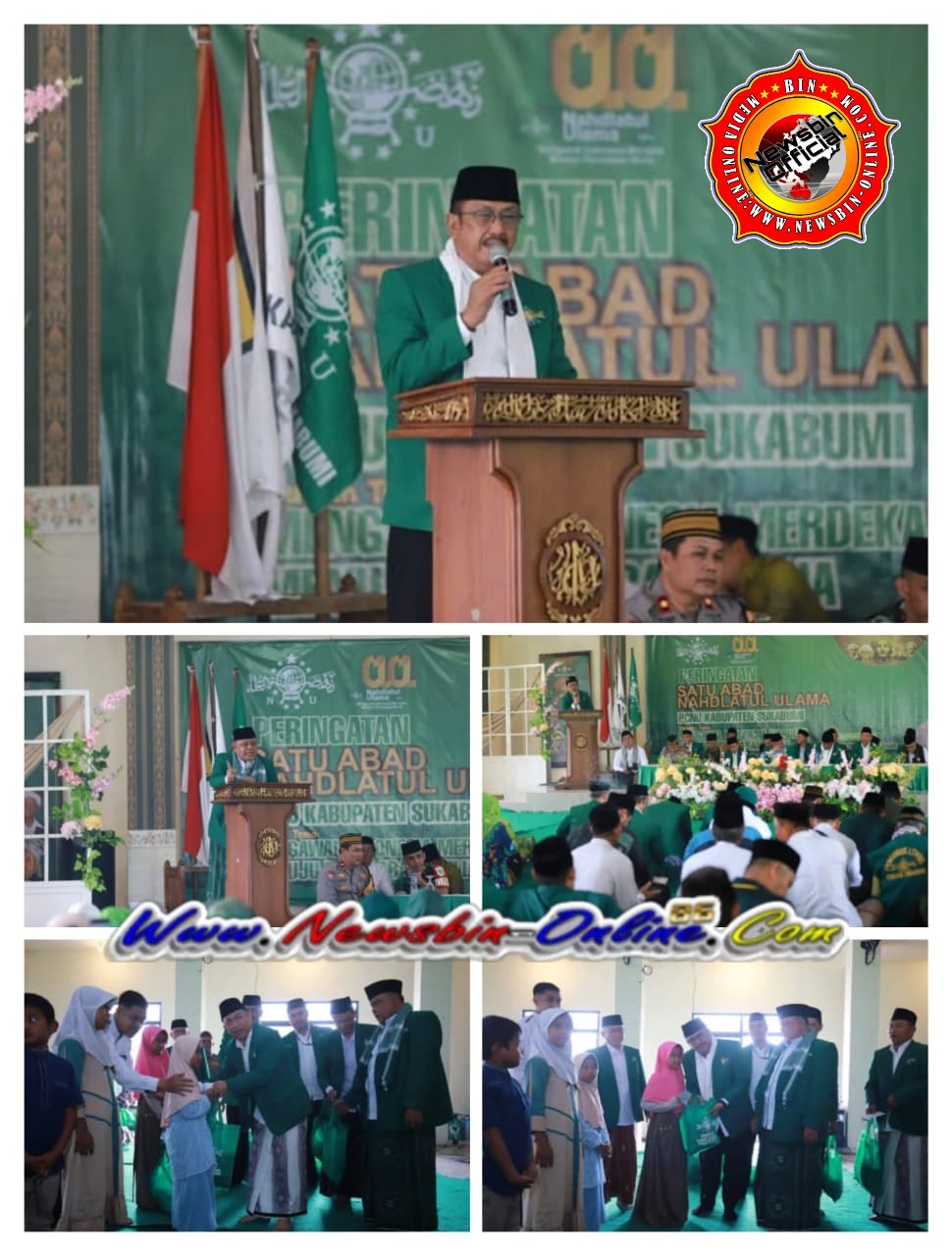 Pada Peringatan Satu Abad NU Di Tingkat Kabupaten Sukabumi, Mengusung Tema “Kuatkan Sinergitas Menjadi Garda Terdepan Pembangunan”