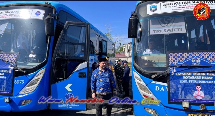Pemkab Kotabaru Lepas 94 Penumpang Dalam Program Mudik Gratis di Terminal Stagen