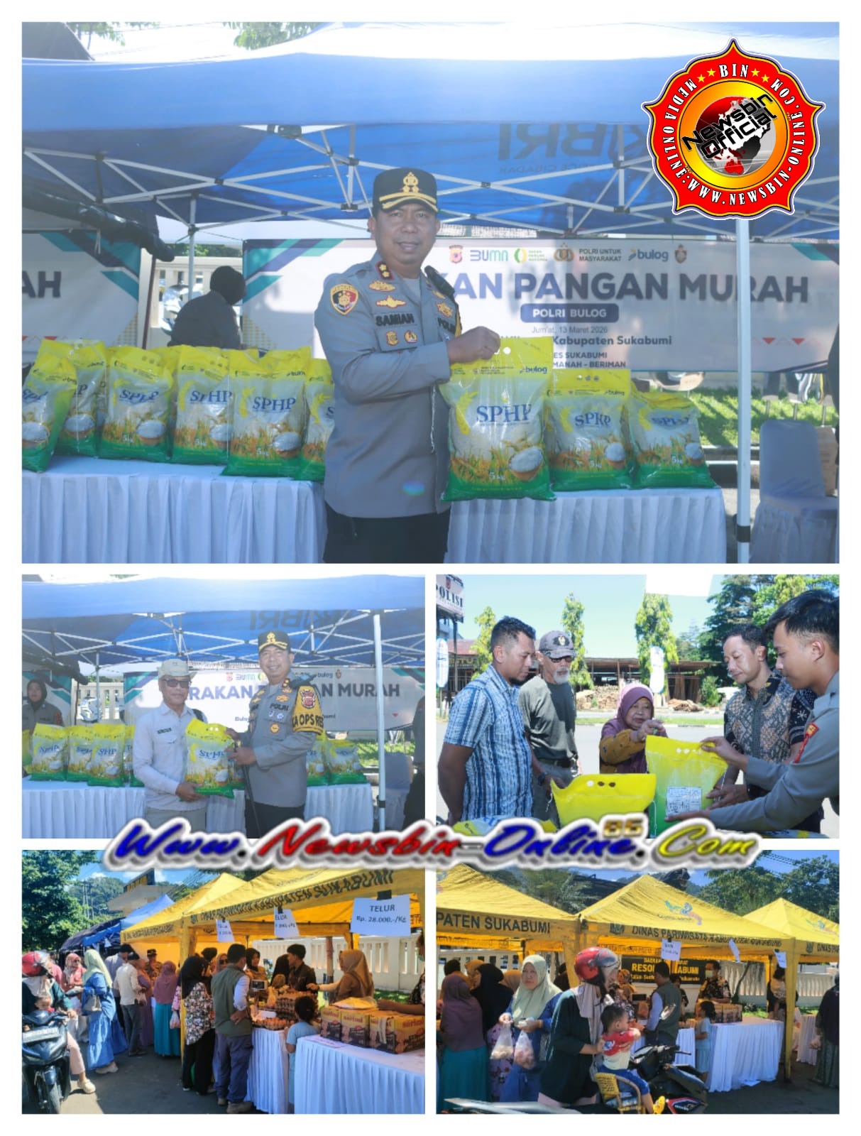 Saat Ini Polres Sukabumi Hadir Untuk Masyarakat, Dengan Menyediakan Pangan Murah Digelar Jelang Lebaran