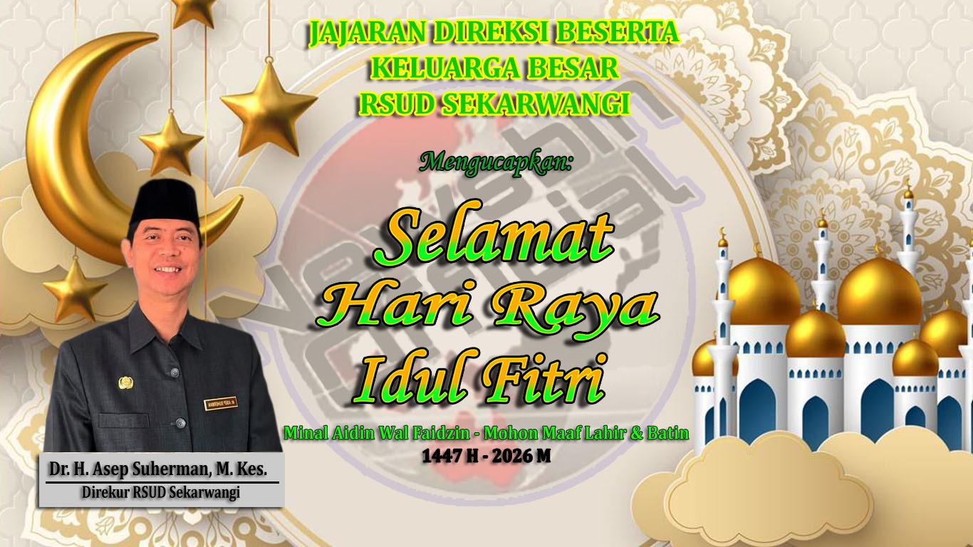 Direktur Rumah Sakit Umum Daerah (RSUD) Sekarwangi, Dr. H. Asep Suherman Mengucapkan Selamat Hari Raya Idul Fitri 1447 H – 2026 M