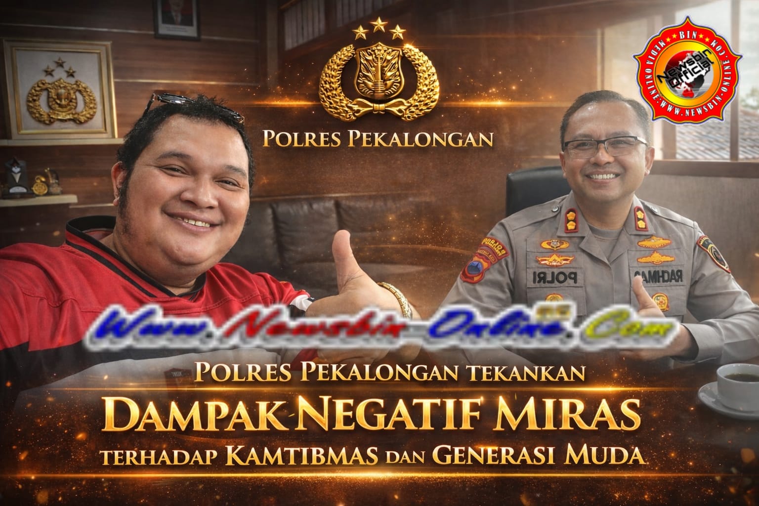 Polres Pekalongan Tekankan Dampak Negatif Miras Terhadap Kamtibmas, Dan Generasi Muda