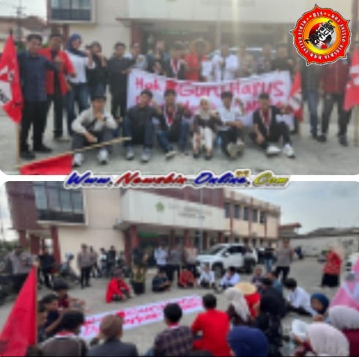 DPC GMNI Lebak Gelar Aksi Demonstrasi Di Kemenag Lebak, Soroti Tunjangan Sertifikasi Guru PAI Yang Belum Dicairkan