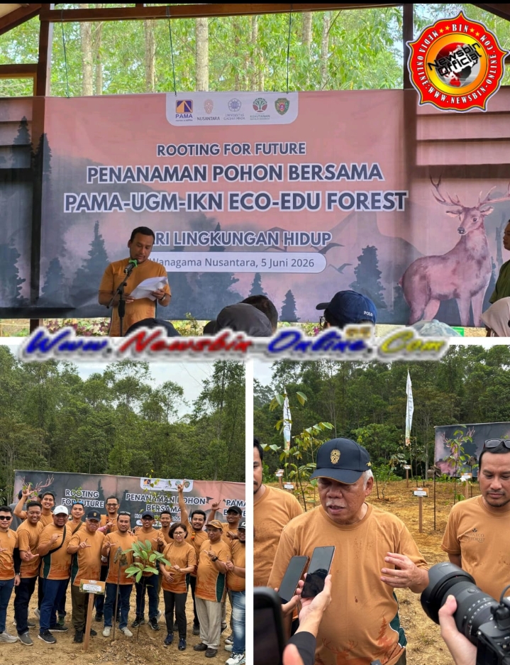 Koloborasi PAMA, UGM, KEMENHUT, dan Otorita IKN Hijaukan Nusantara Melalui Penanaman Pohon di Kawasan ECO-EDU FOREST