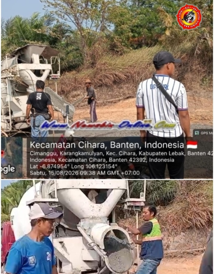 Kepala Desa karangkamulyan Mulyadi Apresiasi Rukman spot Warganya Perbaiki Jalan Secara Swadaya
