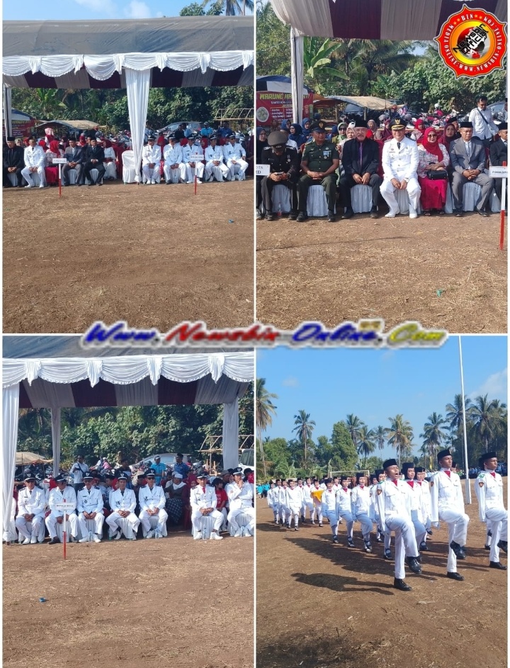 Upacara HUT RI Ke -81 DI Lapangan Ciladot Desa Cihara Berlangsung Khidmat