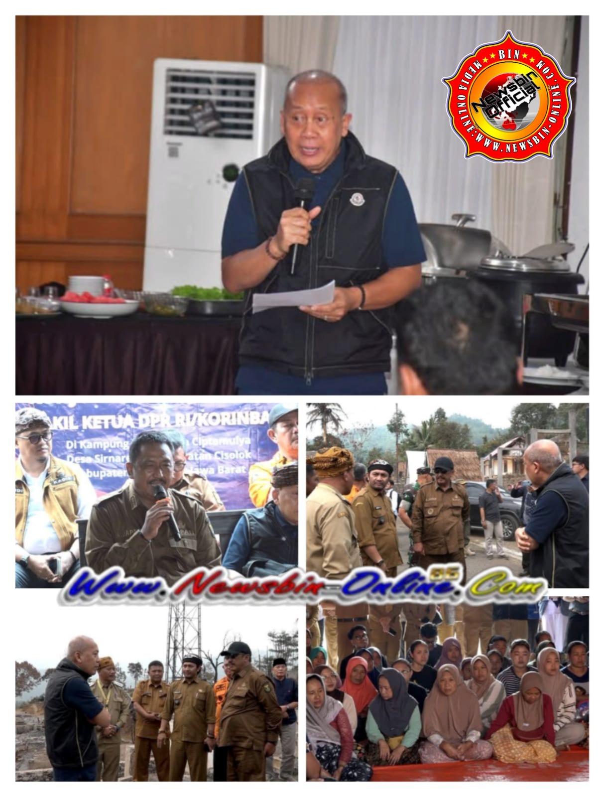 Saat Dampingi Wakil Ketua DPR RI Pada Kunjungan Kerja Ke Ciptamulya, Bupati Sukabumi Tegaskan, Bahwa Pemkab Sukabumi Terus Mengawal Sampai Pemulihan