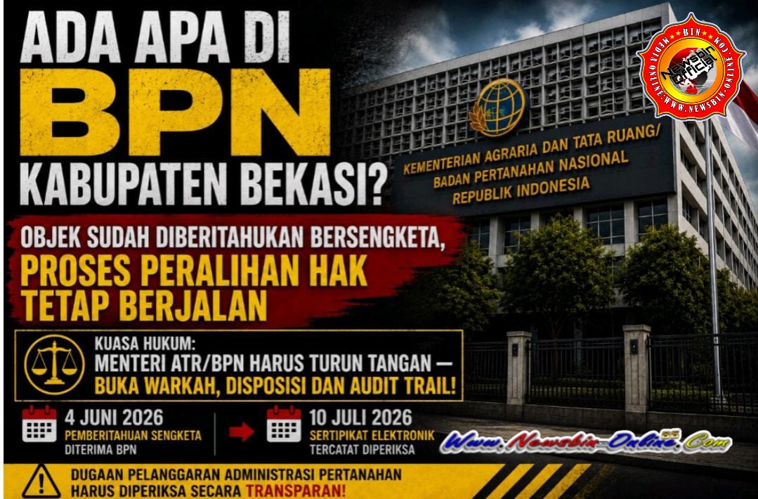Ada Apa Di BPN Kabupaten Bekasi..??? BPN Sudah Diberitahu Objek Bersengketa Akan Tetapi Proses Peralihan Hak Tetap Berjalan