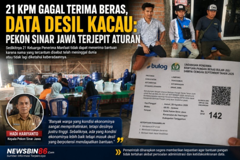 21 KPM Gagal Terima Beras, Data Desil Kacau: Pekon Sinar Jawa Terjepit Aturan