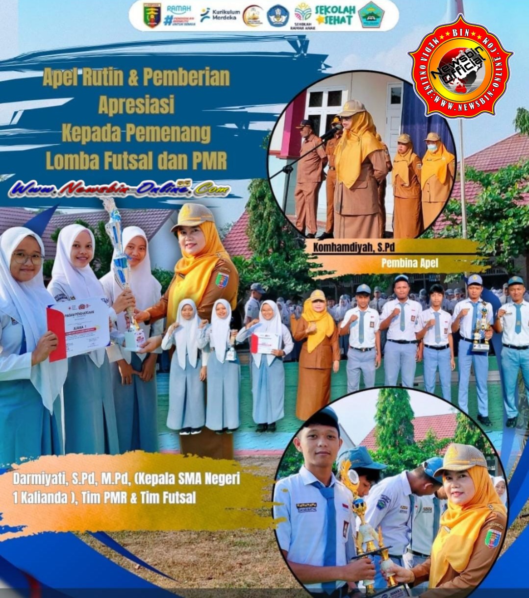 SMA Negeri 1 Kalianda Borong Prestasi, Tim PMR Juara I, Dan Futsal Raih Juara III Axis Nation Cup 2026
