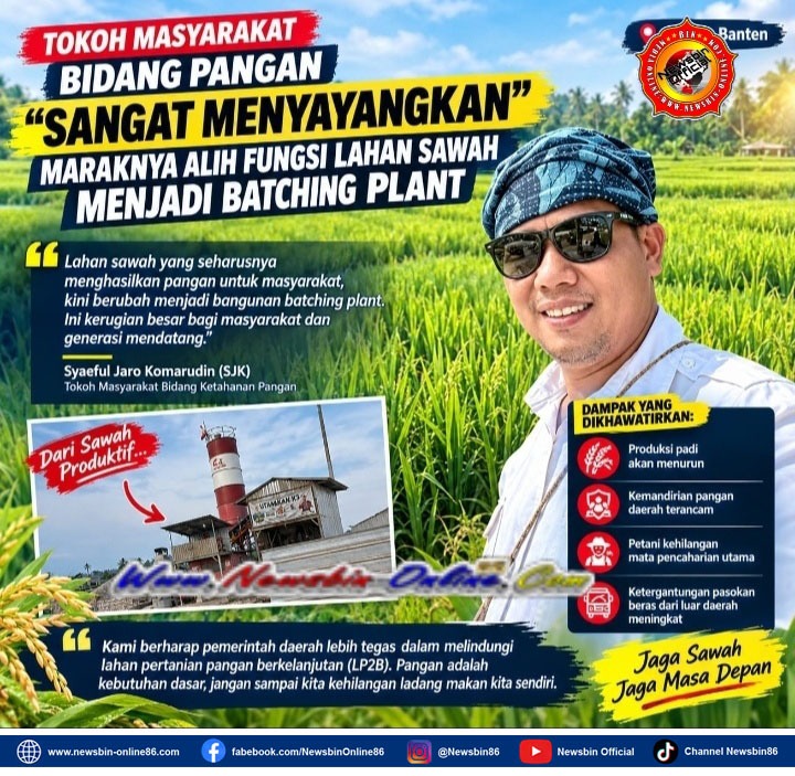 Sawah Produktif Terancam Tokoh Ketahanan Pangan Soroti Maraknya Batching Plant Di Lebak Selatan