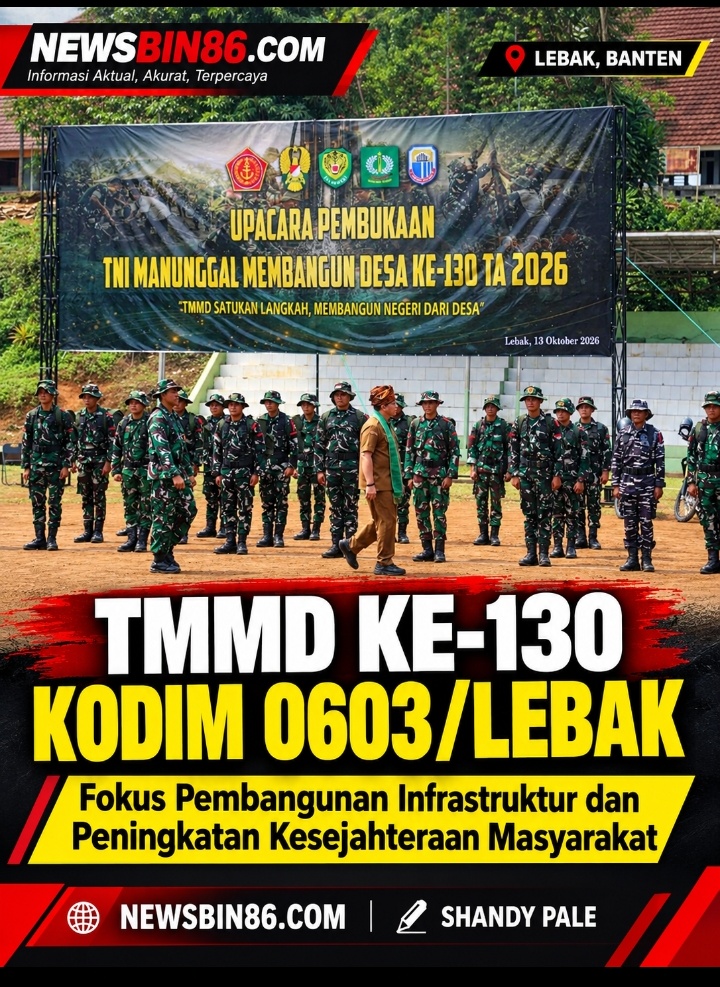 TMMD Ke-130 Kodim 0603/Lebak, Fokus Pembangunan Infrastruktur, Dan Peningkatan Kesejahteraan Masyarakat