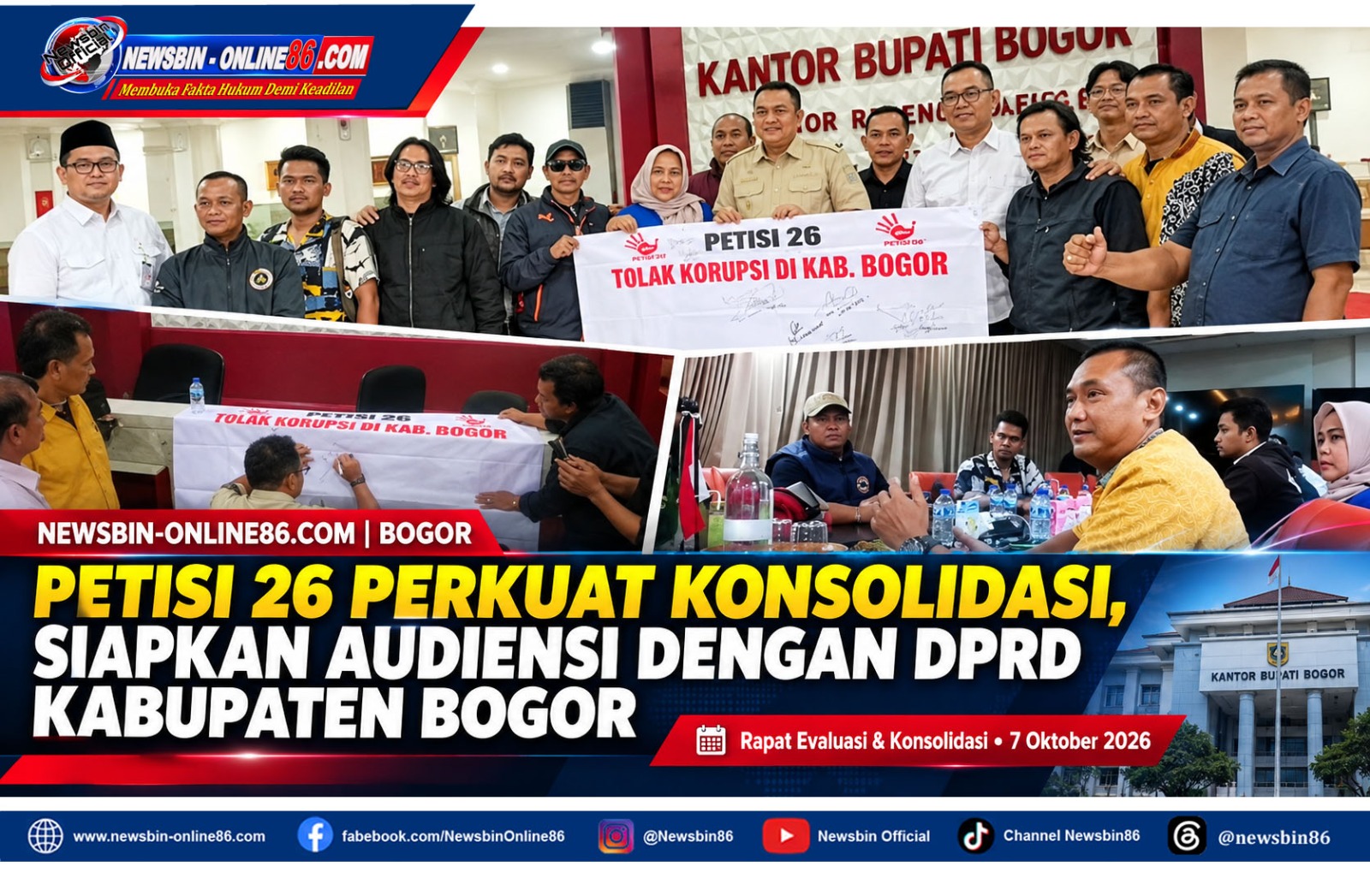 Pada PETISI 26 Perkuat Konsolidasi, Siapkan Untuk Audiensi Dengan DPRD Kabupaten Bogor