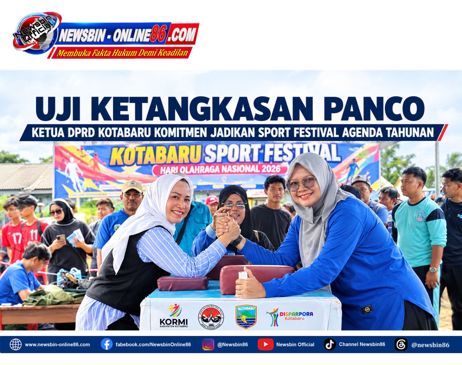 ​Uji Ketangkasan Panco, Ketua DPRD Kotabaru Komitmen Jadikan Sport Festival Agenda Tahunan