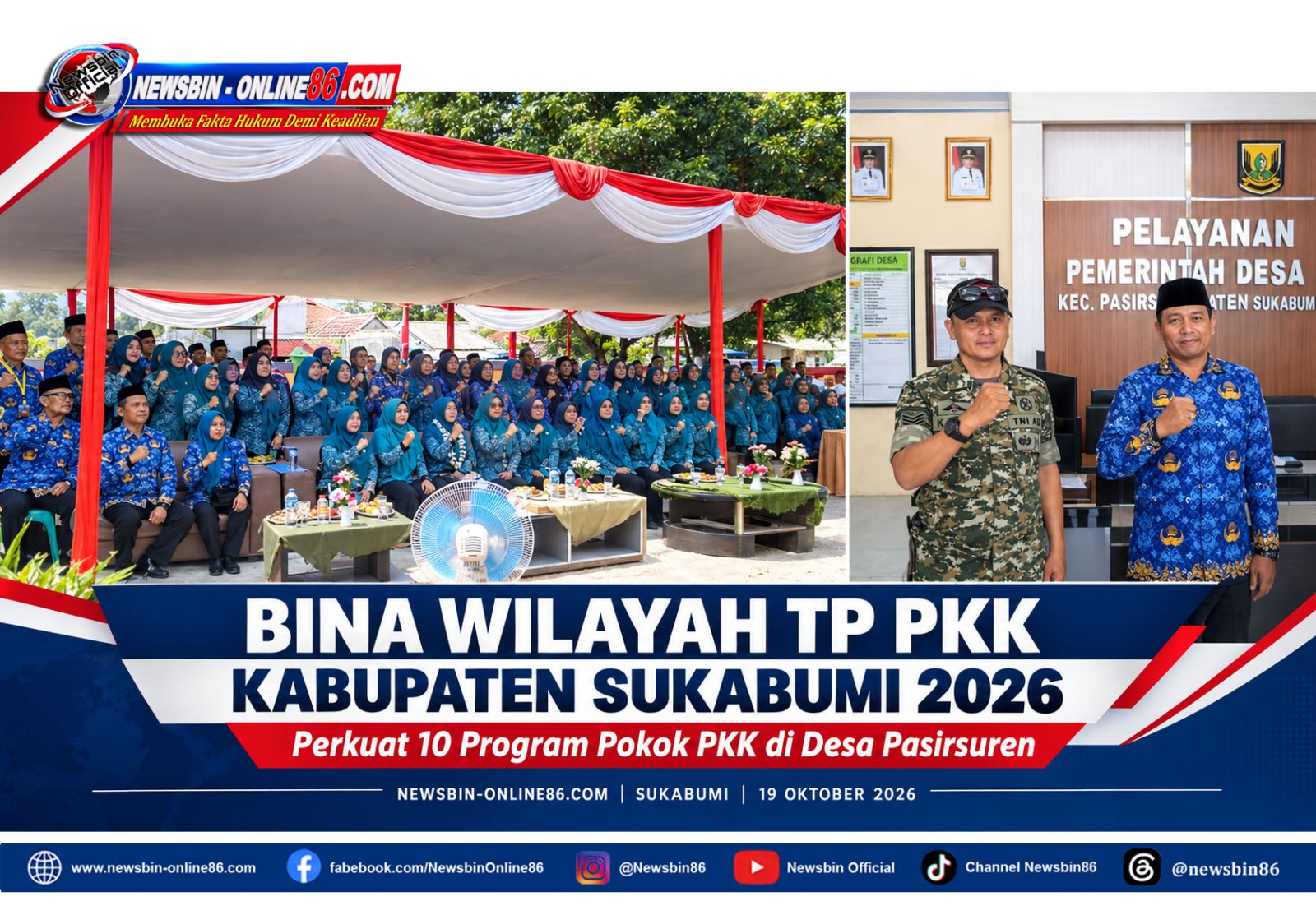 Dalam Rangka Bina Wilayah, 10 Program Poko PKK Tim Penggerak PKK Kabupaten Sukabumi Tahun 2026