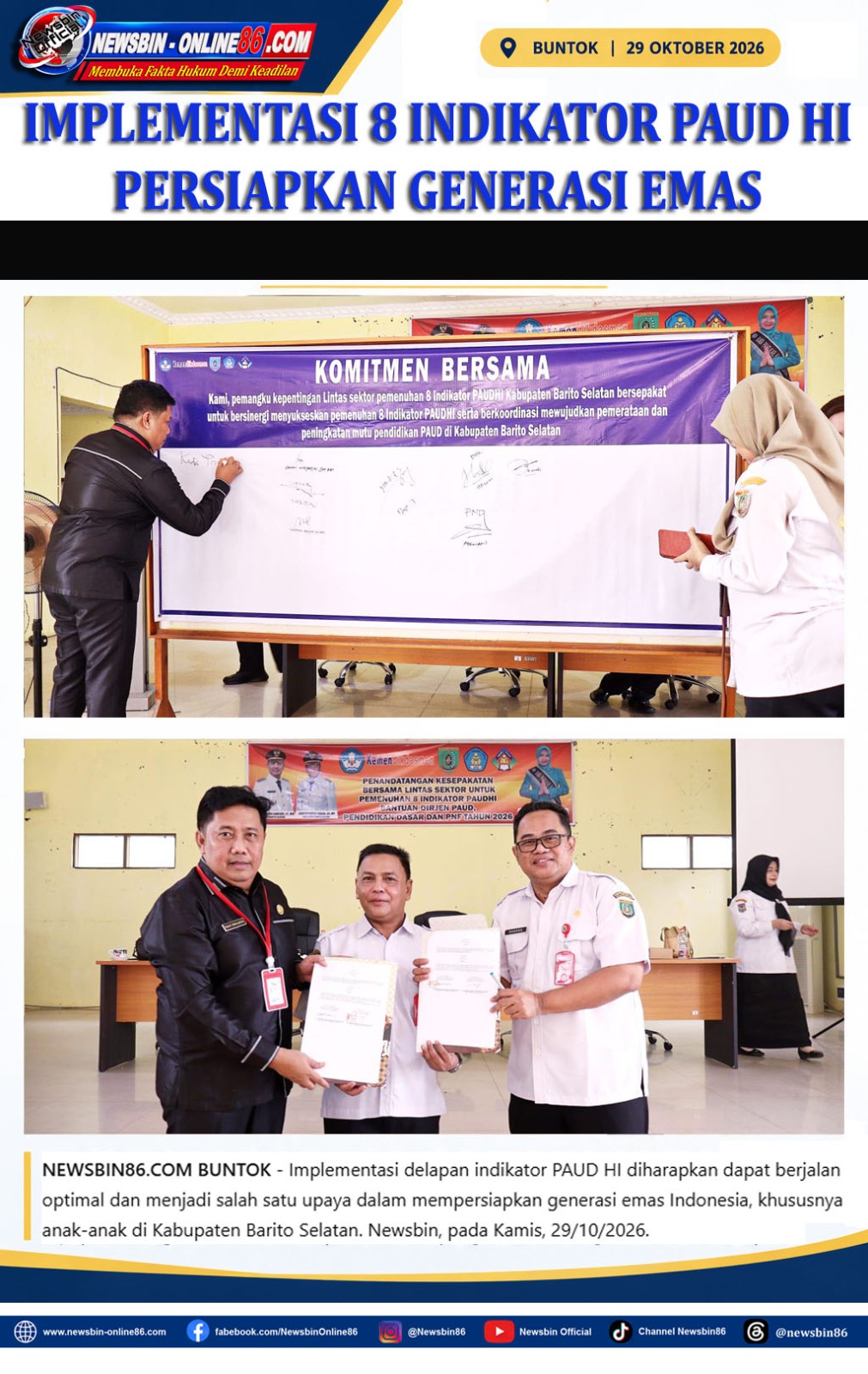 Implementasi 8 Indikator PAUD HI Persiapkan Generasi Emas
