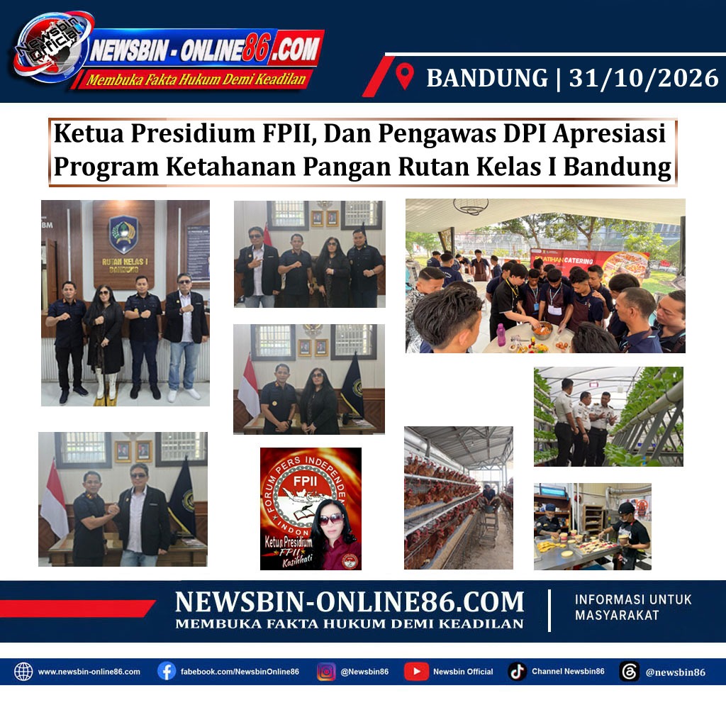Ketua Presidium FPII, Dan Pengawas DPI Apresiasi Program Ketahanan Pangan Rutan Kelas I Bandung